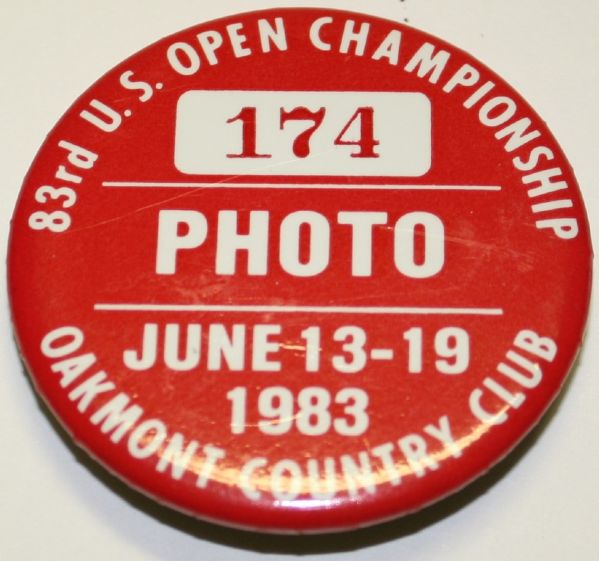 1983 US Open Photo Badge