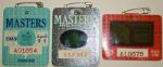 1989, 1991, and 1993 Masters Badges