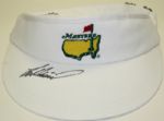3 Masters Visors - 1 Each Signed by Tommy Aaron, Charles Coody, and Lee Westwood. Also Ben Crenshaw Signed Masters Hat - JSA
