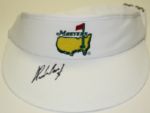 3 Masters Visors - 1 Each Signed by Tommy Aaron, Charles Coody, and Lee Westwood. Also Ben Crenshaw Signed Masters Hat - JSA