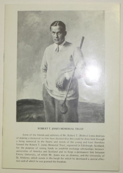 Bobby Jones Brochure For Emory Trust Scholarship Fund