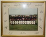 1991 US Ryder Cup Team 11x14 w/ Facsimile Autos Around Mat Board Deluxe Frame