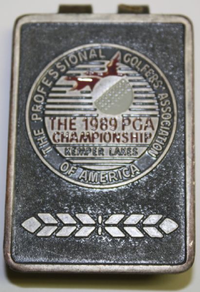 1989 PGA Championship Money Clip - Payne Stewart Champ - RARE - Kemper Lakes