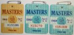 Lot of 9 Masters Badges: '70, '74, '76, '77, '78, '79, '88, and '89(2)