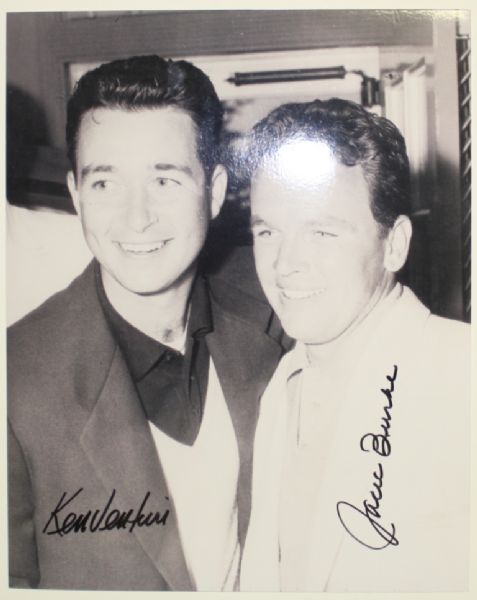 Ken Venturi and Jack Burke Signed 8x10 - Black and White - JSA
