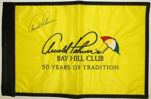 Palmer Limited Edition Bay Hill Signed Flag - JSA