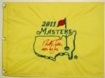 2011 Masters Flag Signed by  Three Time Champ Nick Faldo (W/notation  1989,90,96)- JSA