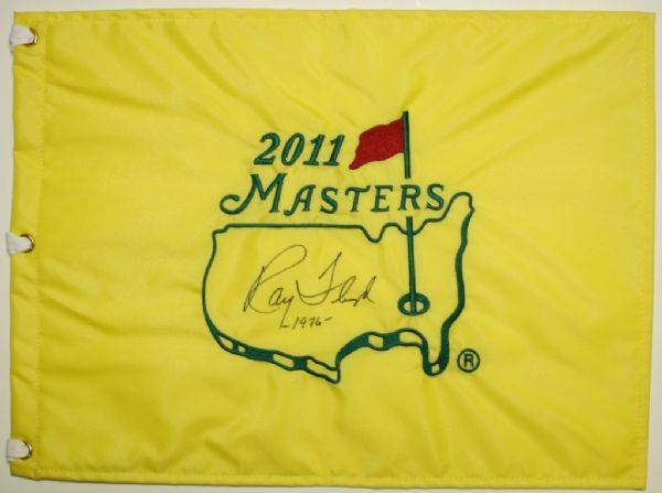 2011 Masters Flag Signed by Ray Floyd - 1976 Masters Win Notation-JSA