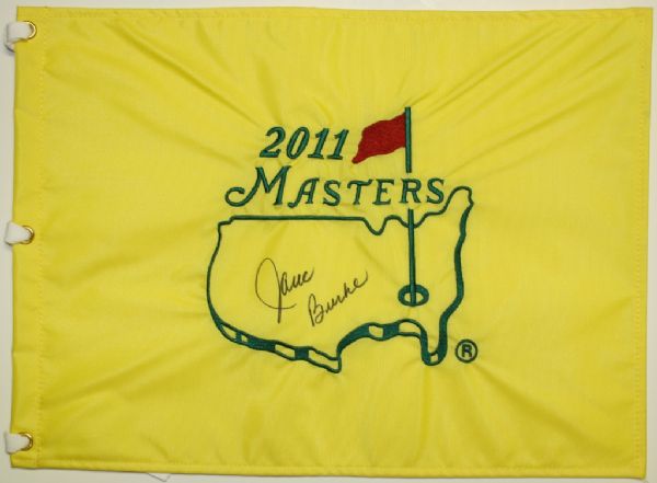 2011 Masters Flag Signed by Jack Burke - JSA