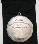 1931 Montclair Country Club - Sterling Medal - John Frick Jewelry Co. New York