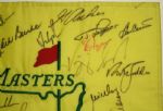 Undated Masters Flag Signed by 34 Masters Champs One of Finest Flags Known - JSA and PSA