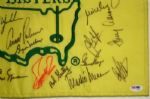 Undated Masters Flag Signed by 34 Masters Champs One of Finest Flags Known - JSA and PSA