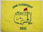Masters 2011 Par 3 Contest Flag Signed by Jack Nicklaus and Arnold Palmer - PSA & JSA Dual Authentication