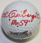 Al Geiberger "Mr 59" Signed Personal (Record Setting Scorecard On Ball) Golf Ball