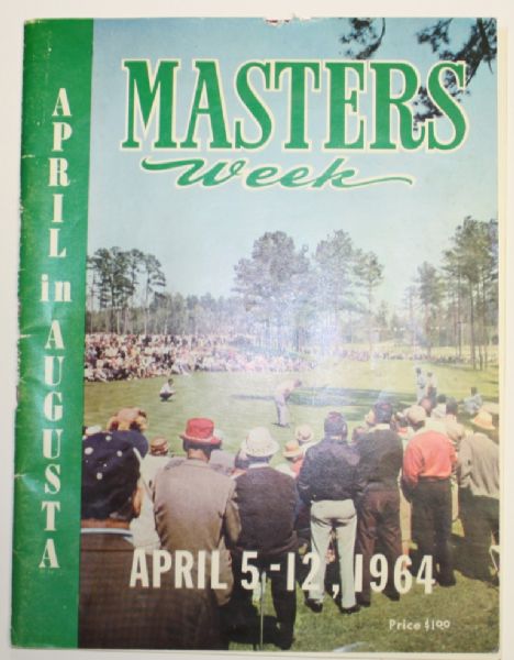 1964 April in Augusta Masters Week Magazine - Autographed by 6