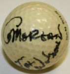 Ram Tour Golf Ball Signed by Tom Watson, Brad Faxon, Gil Morgan, and Hal Sutton