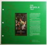 Gay Brewer Grand Slam Ventures Album Page w/Signed Gold Foil 1967 Brewer Card