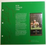 Bob Goalby Grand Slam Ventures Album Page w/Signed Gold Foil 1968 Goalby Card