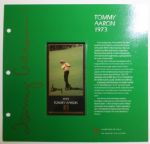 Tommy Aaron Grand Slam Ventures Album Page w/Signed Gold Foil 1973 Aaron Card