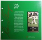 Gary Player Grand Slam Ventures Album Page w/Signed Gold Foil 1978 Player Card