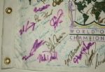 1996 Gene Sarazen World Open Flag Singed by ENTIRE FIELD Including Payne Stewart, Jack Nicklaus, etc. - JSA