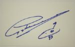 Greg Norman Signed 3x5 Index Card