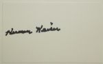 Herman Keiser Signed 3x5 Index Card