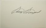 Sam Snead Signed 3x5 Index Card