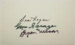 Ben Hogan, Gene Sarazen, and Sam Snead Signed 3x5 Index Card