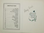 Doug Ford Signed Masters Scorecard