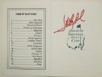 Jose Maria Olazabal Signed Masters Scorecard