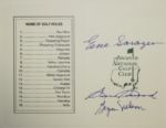 Gene Sarazen, Sam Snead, and Byron Nelson Signed Masters Scorecard