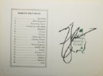 Zach Johnson Signed Masters Scorecard