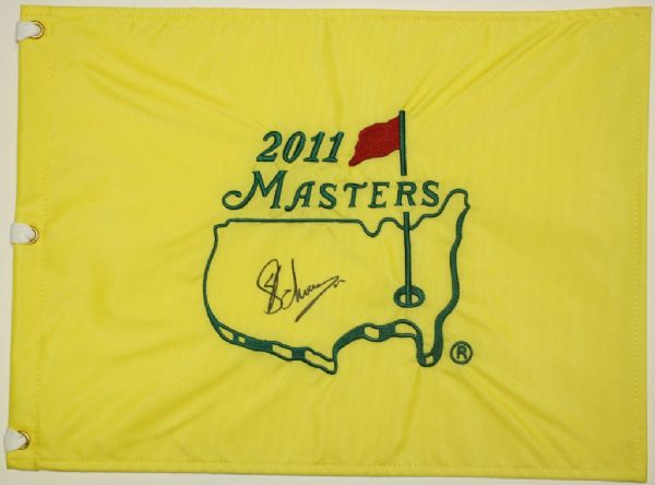 Charl Schwartzel Signed 2011 Masters Flag
