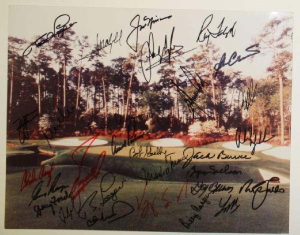 Multi Signed Masters 11x14 Photo - 29 Signatures - JSA