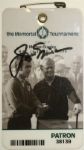 Jack Nicklaus Signed Memorial Tournament 2008 Patron Badge