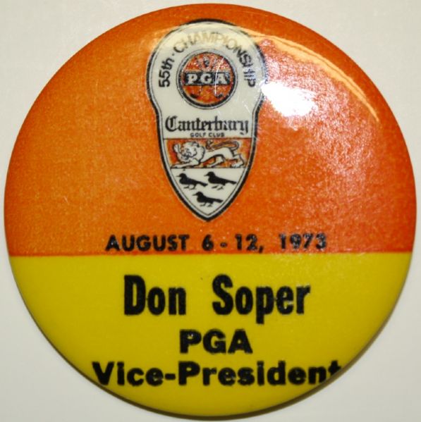 1973 PGA VP Admission Badge - Nicklaus Win - Canterbury G.C.