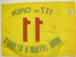 1988 Course Flag British Open 11th Hole Flag- w/Seve Ballesteros Cut Signature