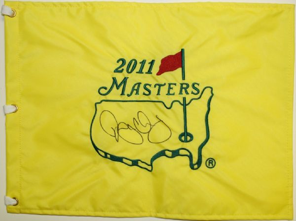 Rory McIlroy Signed 2011 Masters Embroidered Pin Flag