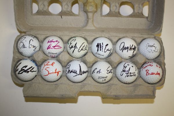 Lot of 12 Signed Golf Balls #16