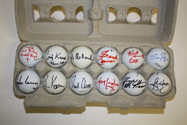 Lot of 12 Signed Golf Balls #17