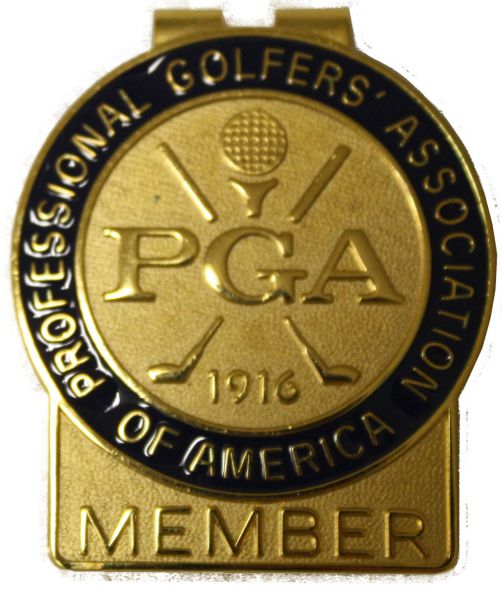 PGA Members Money Clip - Navy and Gold