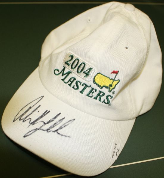 Phil Mickelson signed 2004 Masters Hat JSA COA