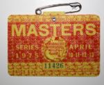 1975 Masters Tournament Badge- Jack Nicklaus 5th Masters, 13th Major