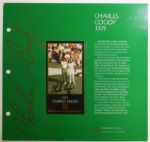 Charles Coody Grand Slam Ventures AlbumPage w/Signed Gold Foil 1971 Coody Card
