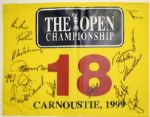 Multi Signed 1999 British Open Flag - Champions
