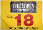 Lot of (5) Sam Snead Signed 2000 British Open Flags - St. Andrews