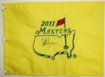 Lot of 3 Charl Schwartzel Signed 2011 Masters Embroidered Pin Flags