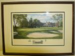 Linda Hartough Artist Proof #16/30 Framed Painting 9th Hole and Clubhouse - Quaker Ridge - 1997 Walker Cup