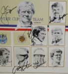 1987 Ryder Cup Official Poster Signed by Team and Captain Jack Nicklaus- Framed JSA COA